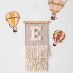 Personalised Initial Woven Wall Hanging, Custom Letter Nursery Decor, Weaving Tapestry, Fiber Art - thumbnail 3