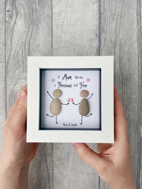 Mum Pebble Art Gift, Birthday Christmas Or Mothers Day, 40Th 50Th 60Th 70Th 80Th 90Th Gift For Women, Mother Daughter Gifts - image 1