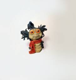 Labyrinth - Ello Worm. Handmade Polymer Clay Action Figure. Unique Collectible - thumbnail 1