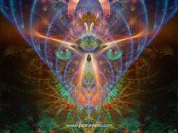 The Emerald Eyes Cosmic Tapestry - Wall Hanging Conscious- Meditation Spiritual Visionary Yoga- Healing Art - thumbnail 1