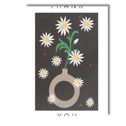 White Daisy Floral Arrangement in Modern Ceramic Ring Vase Canvas Wall Art Print Decor Picture Ready To Hang
