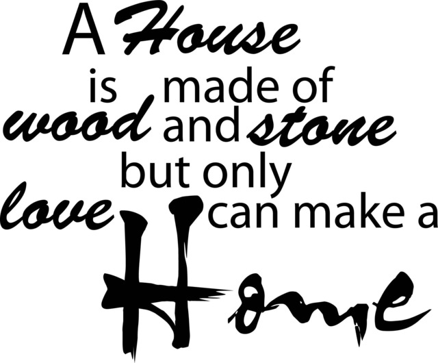A House Is Made Of Wood Stone Love Printable Wall Art