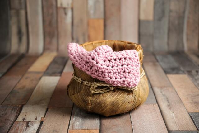 Chunky Blossom Pink Baby Blanket Newborn Photography Prop - image 1