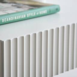 Minimalist Fluted Nightstand With Drawer - Full White - thumbnail 3