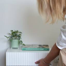 Minimalist Fluted Nightstand With Drawer - Full White - thumbnail 2