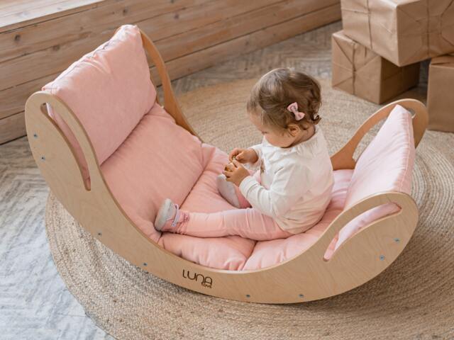 Montessori Climbing Arch Rocker With Table Top, Wooden Furniture For Toddler, Kids Learning Balance Toy - image 1