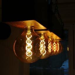 Rustic Oak Beam Chandelier 5-Bulb Farmhouse Ceiling Light - thumbnail 2