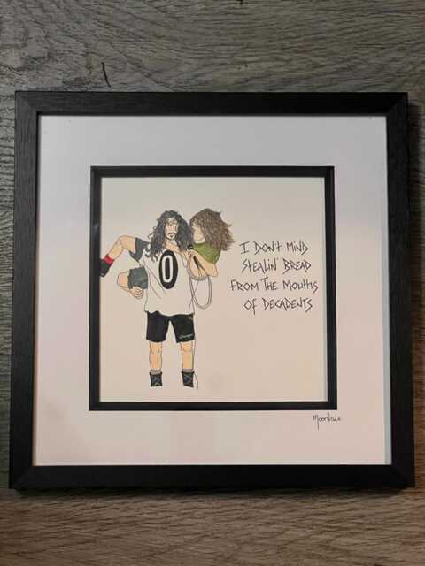 Hunger Strike Temple Of The Dog Hand Drawn Framed Picture - image 1