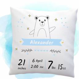 Custom Birth Announcement Pillow, New Baby Gift, Keepsake Pillow - thumbnail 2