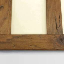 Old Wooden Frame For 2 Photos With Heart, Table Or Wall - thumbnail 2