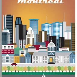 Montreal Skyline Art Print, Wall Art, Canada, Artwork, Poster, City Print - Style E8-O-Mo - thumbnail 3