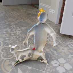 "Large Heavy Cast Iron "" Tintin & Snowy Doorstop Ornament 34cm Or 13 1/4" - thumbnail 3