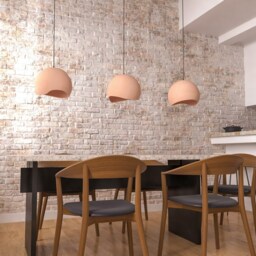 Modern Ceramic Pendant Light, Wabi-Sabi Organic Home Decor, Hardwired/Plug in - Naaya Orbic Infinity - thumbnail 3