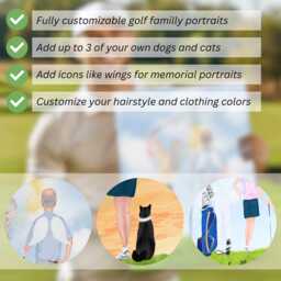 Custom Golf Portrait, Portraits, Golf Decor, Wall Decor, Golf Print, Golf Gift, Golf, Golf Gifts, Golf Poster, Golf Art, Golf Art Print - thumbnail 3