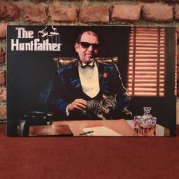Godfather Portrait Custom Painting From Photo For Dad, Personalized Fabric Wall Art Special Designed Gift - thumbnail 2