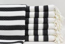 Black Turkish Towel, Turkey 40x70, Beach Bath Towel, Beach Towel, Wedding Gift Towel, Wholesale Towels Bct-Bck - thumbnail 1