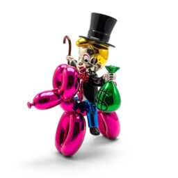 The Balloon Tycoon Mr Monops Pop Art Sculpture Chrome Finish, Alec Monopoly Inspired - thumbnail 1