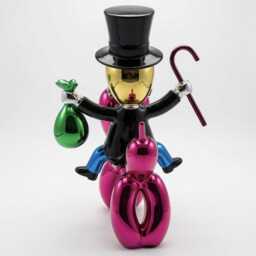 The Balloon Tycoon Mr Monops Pop Art Sculpture Chrome Finish, Alec Monopoly Inspired - thumbnail 4