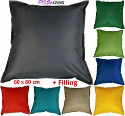 Outdoor Cushions Waterproof Garden Furniture Cushion Pad Filled Square Home 60 X 60cm/24 Inches