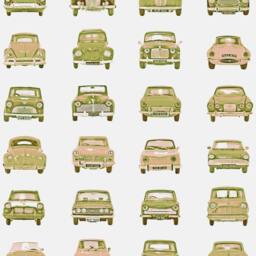 Kids Vintage Cars Playroom Wallpaper, Fun Race Toddler Wallpaper For Baby Boys, Nursery Removable Wall Mural - thumbnail 4