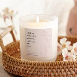 Mum To Be Gift Hypnobirthing Candle - Frosted Glass Scented Personalised Gifts - thumbnail 1