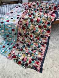Soft Cotton Kantha Suzani Quilt Boho Home Bedding - thumbnail 1