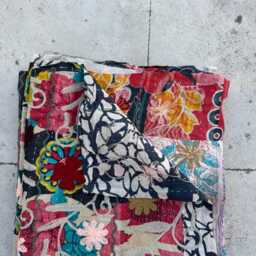 Soft Cotton Kantha Suzani Quilt Boho Home Bedding - thumbnail 4