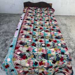 Soft Cotton Kantha Suzani Quilt Boho Home Bedding - thumbnail 2