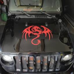 Large 22 X Dragon Decal Vinyl Car Bonnet Side Sticker Wall Art Animal Graphic Silhouette Van Lorry Motorhome Campervan - thumbnail 2