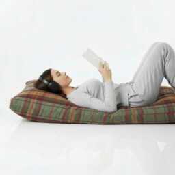 Bean Bag Faux Wool Tartan Brittany Floor Cushion Brushed Check Pillow