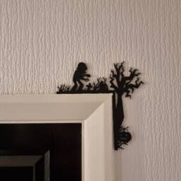 Halloween Door Topper, Shelf Decor, Wall Quirky Home Interior Gift, Door Decoration, Halloween Decor - thumbnail 2