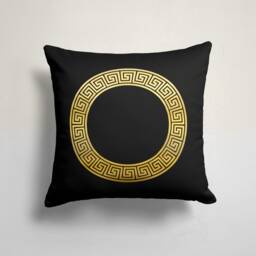 White Black Square Yellow Geometric Pillow Cover-Home Office Decorative Cover/Gift Pillow/Handmade Material/Outdoor Accessory - thumbnail 3
