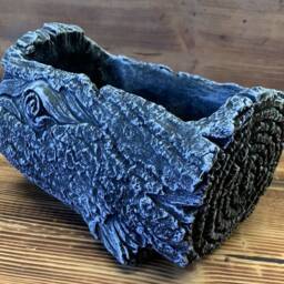 stone Garden Tree House Log Planter Plant Pot Ornament - thumbnail 4