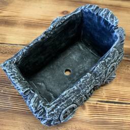 stone Garden Tree House Log Planter Plant Pot Ornament - thumbnail 3