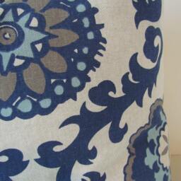 Denim Pillows Navy Blue Throw Pillow Covers Dark Tan Decorative Pillows Pillows .all Sizes. 18x18 16 20 Medallion - thumbnail 3