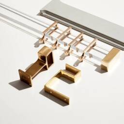 Brass End Cap For Lucite Curtain Rod, Luxholdups Hardware - thumbnail 3