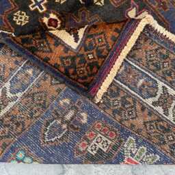 3'2x9'6 Baluchi Runner Rug - Hand-Tufted Wool Tribal , Timeless Oriental Beauty, Boho Floral Design Kitchen Hallway - thumbnail 4