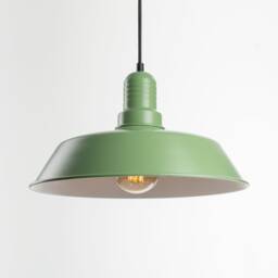 Emil Minimalist Plug-In Pendant Lamp Shade With On/Off Switch Green - thumbnail 2