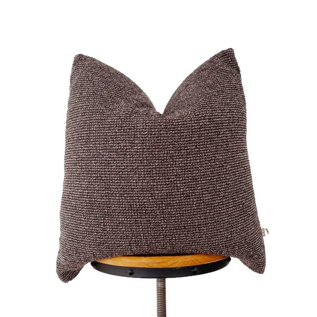 Hand Woven Fabric Pillow Cover Brown Color - image 1