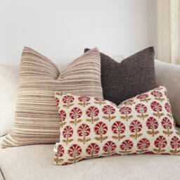 Hand Woven Fabric Pillow Cover Brown Color - thumbnail 4