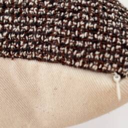 Hand Woven Fabric Pillow Cover Brown Color - thumbnail 3