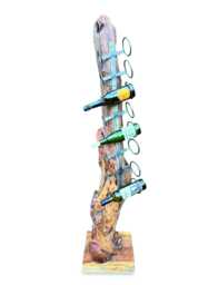 Teak Root Sculpture Wine Holder 8 Bottle 170190cm
