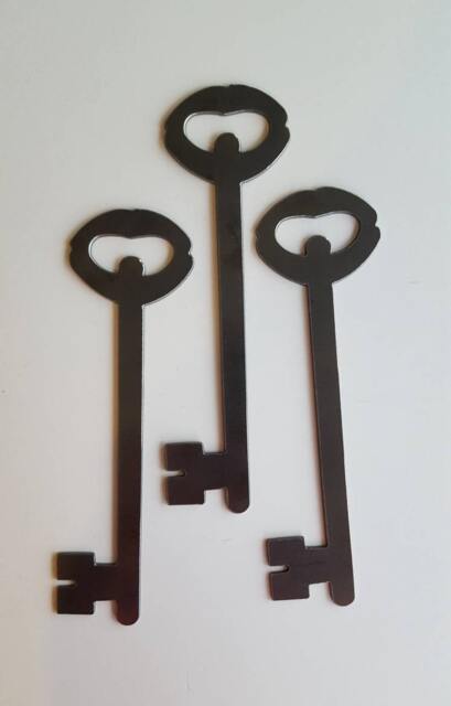 Keys. Metal Wall Art. Set Of Three Rustic Vintage Decor. Home - image 1