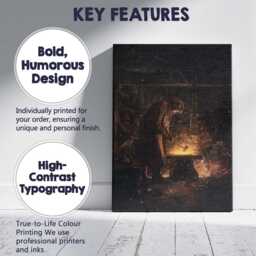 Fiery Blacksmith Forge Workshop Sparks Industrial Artisan Canvas Wall Art Print Decor Picture Ready To Hang - thumbnail 2