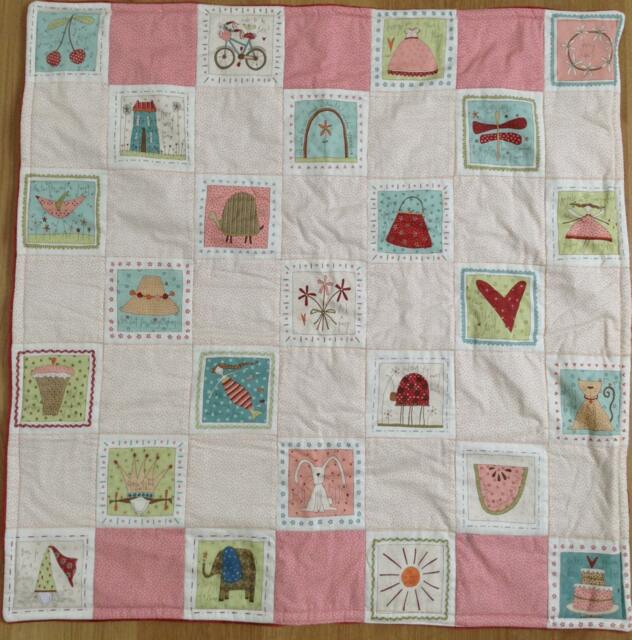 About A Girl Patchwork Quilted Baby/Child Blanket, Baby Quilt, Pram Blanket - image 1