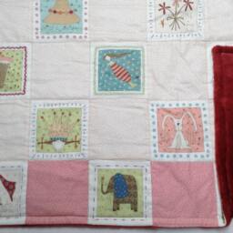About A Girl Patchwork Quilted Baby/Child Blanket, Baby Quilt, Pram Blanket - thumbnail 3