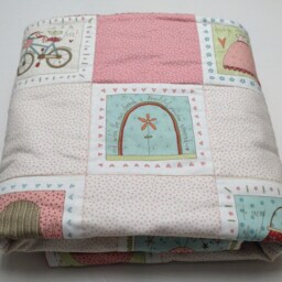 About A Girl Patchwork Quilted Baby/Child Blanket, Baby Quilt, Pram Blanket - thumbnail 4