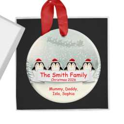 Family Personalised Christmas Ornament, Custom Bauble, 2026 Tree Gift, Holiday Decor, Festive Xmas Present - thumbnail 3