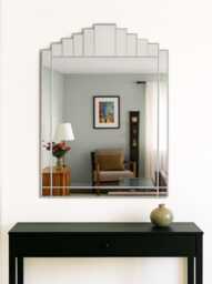 Large Art Deco Mirror, Wall Vintage Handcrafted Mirror - thumbnail 1