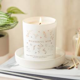 Personalised Mother's Day Gift Floral Candle Keepsake - Gifts - thumbnail 1